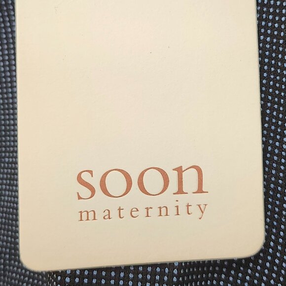 Soon Maternity Women's Navy Dot Midi Dress W/High Neckline Size XS, S & L - Picture 4 of 6